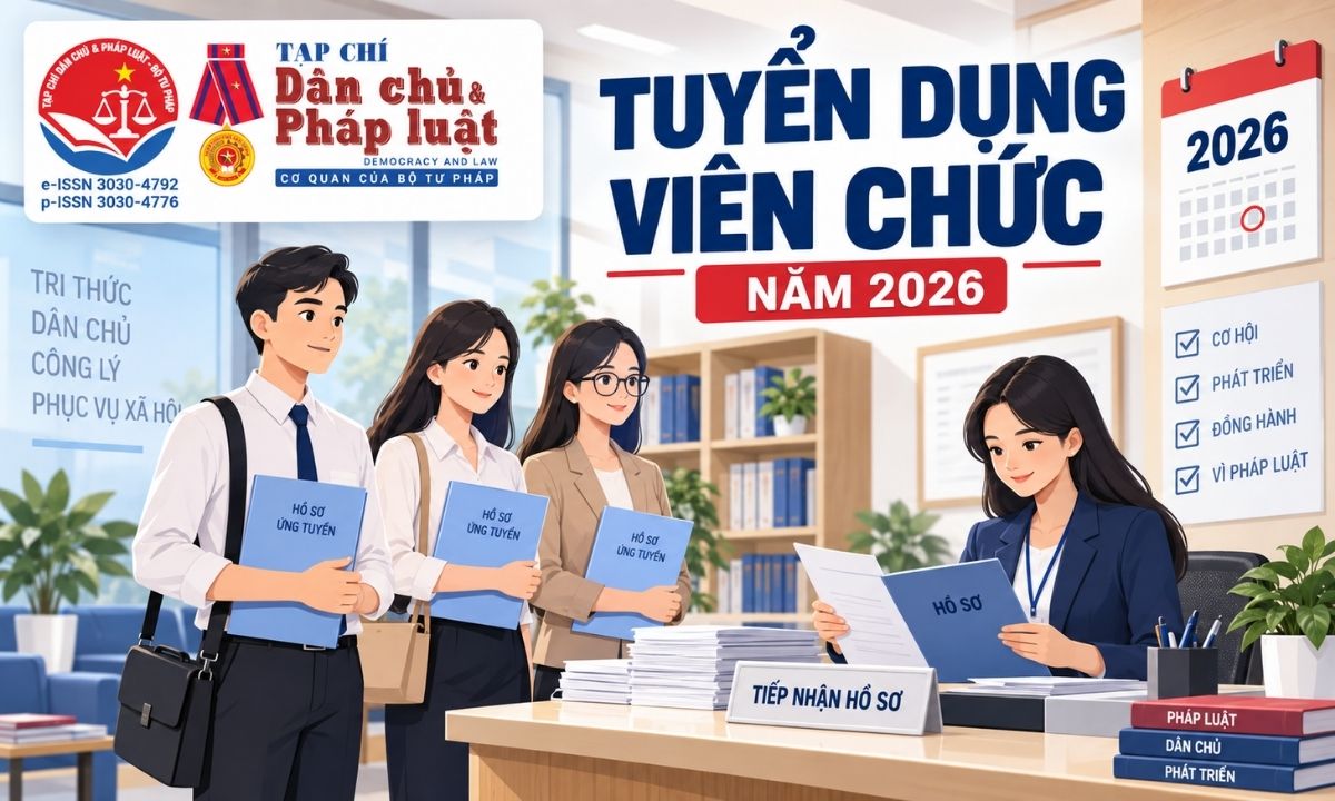 Tạp chí Dân chủ và Pháp luật thông báo tuyển dụng viên chức năm 2026 Tạp chí Dân chủ và Pháp luật thông báo tuyển dụng viên chức năm 2026