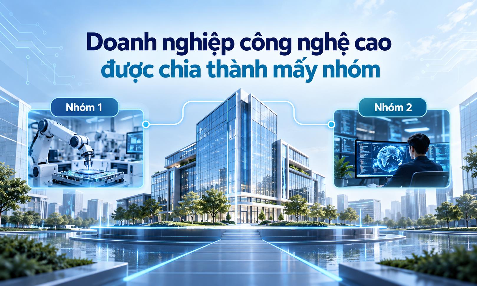 Doanh nghiệp công nghệ cao được chia thành mấy nhóm?
