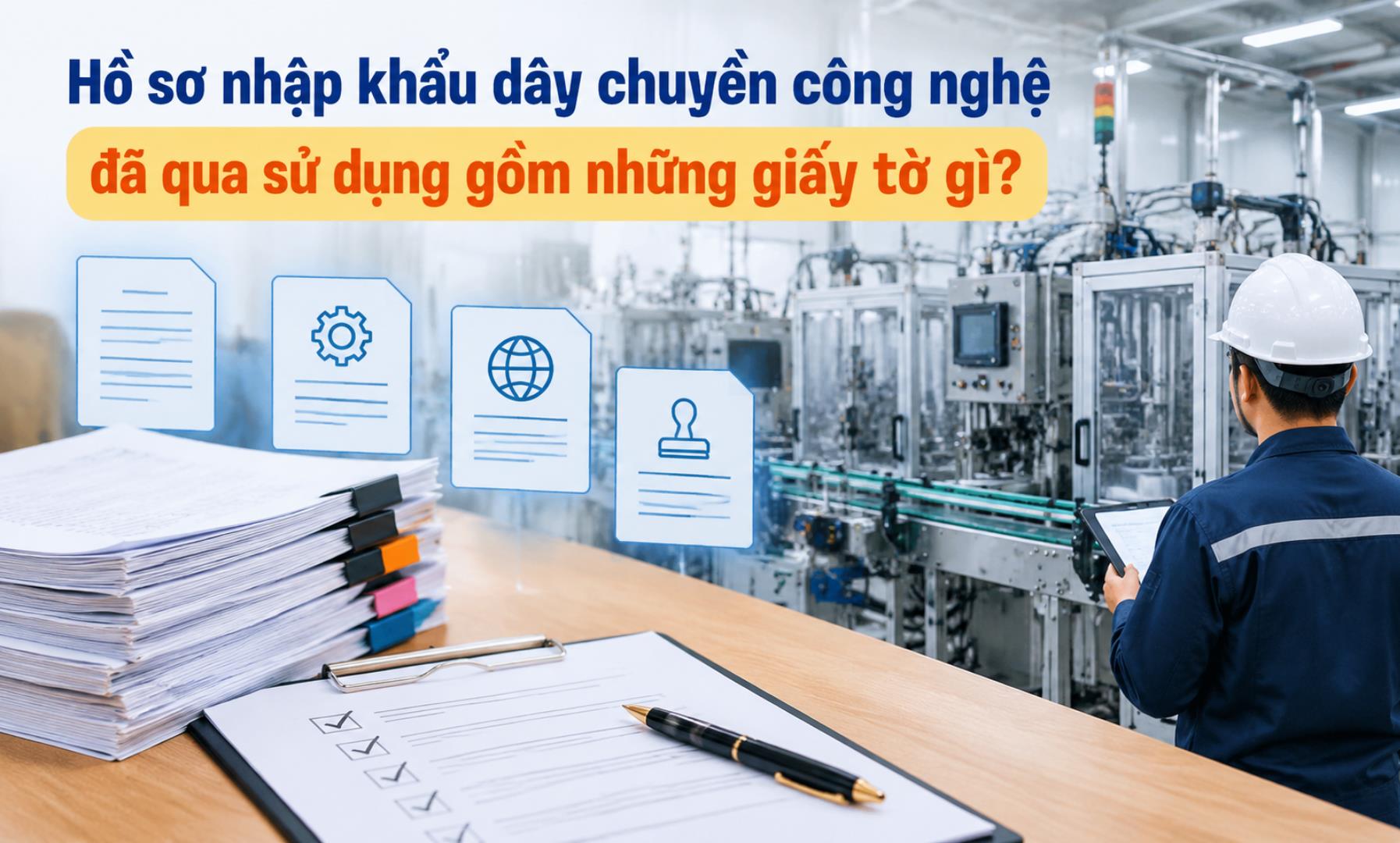 Hồ sơ nhập khẩu dây chuyền công nghệ đã qua sử dụng gồm những giấy tờ gì?