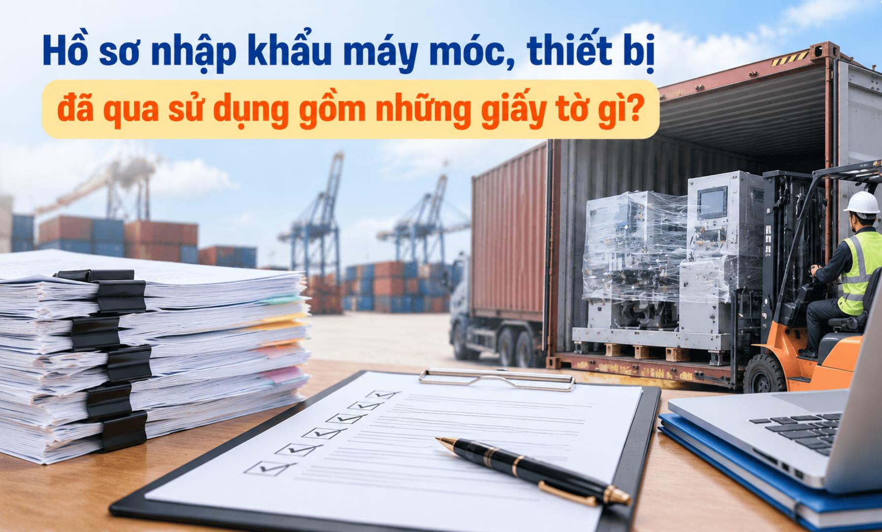 Hồ sơ nhập khẩu máy móc, thiết bị đã qua sử dụng gồm những giấy tờ gì?