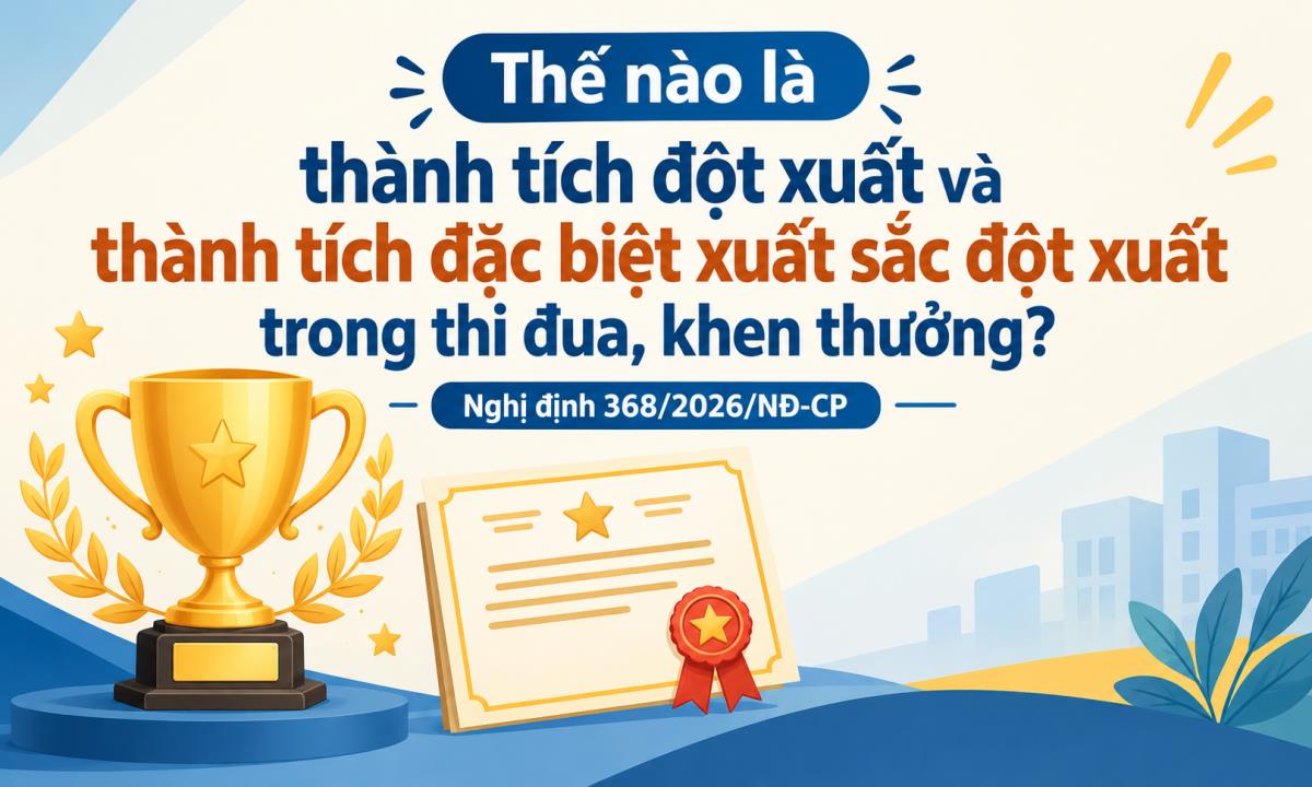 Thế nào là thành tích đột xuất và thành tích đặc biệt xuất sắc đột xuất trong thi đua, khen thưởng?