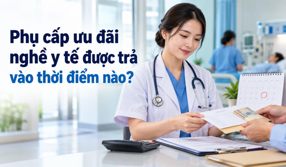 Phụ cấp ưu đãi nghề y tế được trả vào thời điểm nào?