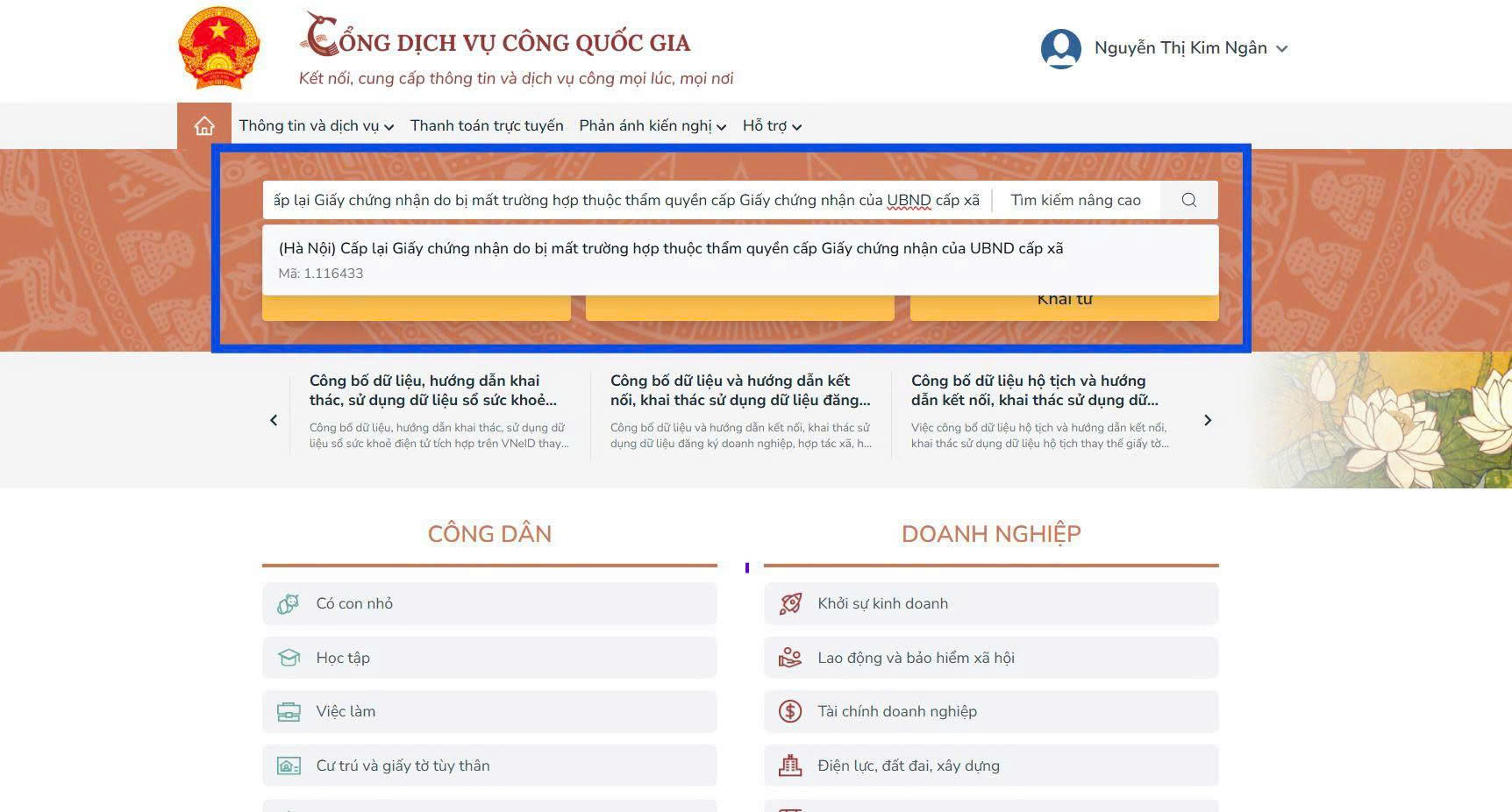 Hướng dẫn nộp hồ sơ cấp lại Sổ đỏ online 2026 4