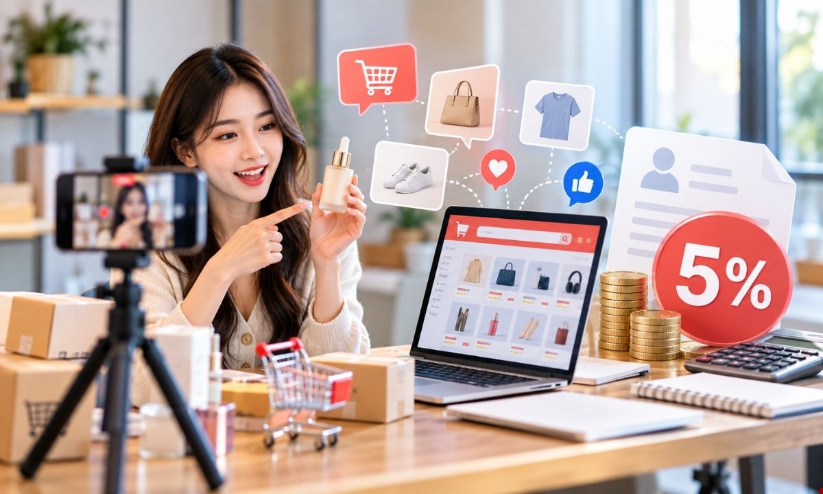 Cá nhân làm tiếp thị liên kết trên sàn thương mại điện tử áp dụng thuế suất thuế TNCN 5