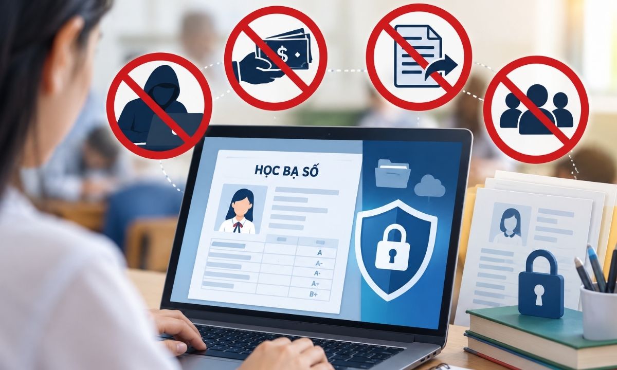 Cấm mua bán, tiết lộ, sử dụng trái phép dữ liệu học bạ số