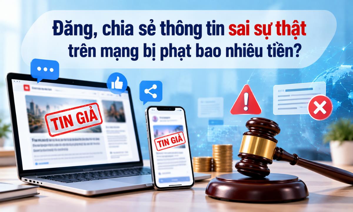Đăng, chia sẻ thông tin sai sự thật trên mạng bị phạt bao nhiêu tiền?