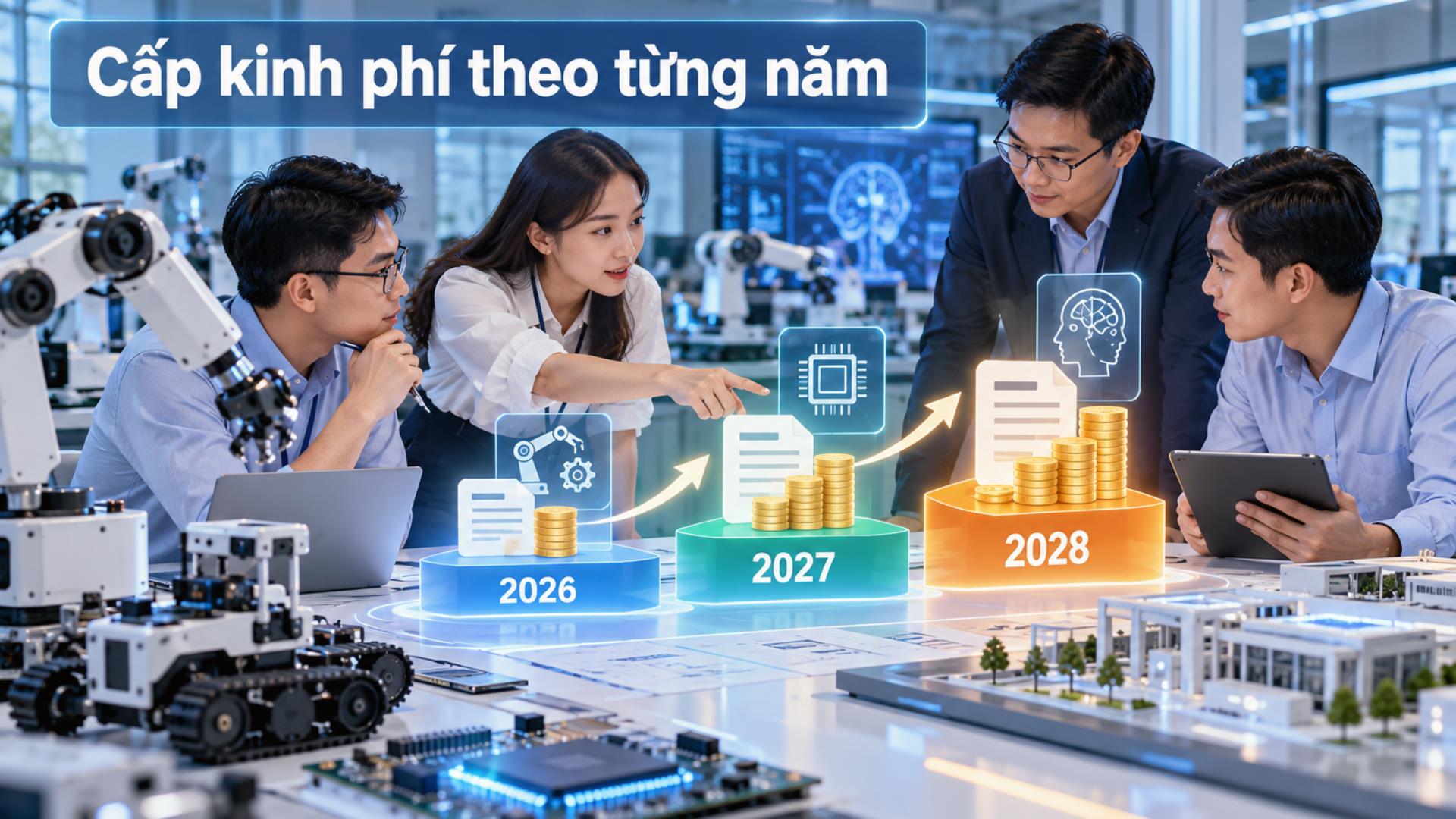 Nhiệm vụ phát triển công nghệ chiến lược thực hiện trong nhiều năm được cấp kinh phí thế nào?