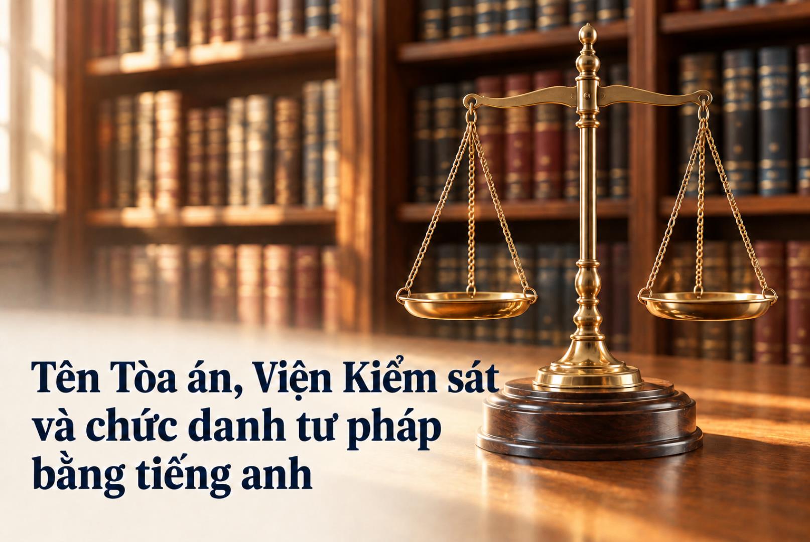 Tên Tòa án nhân dân tối cao, Viện kiểm sát nhân dân tối cao và các chức danh tư pháp, kiểm sát được dịch sang tiếng Anh thế