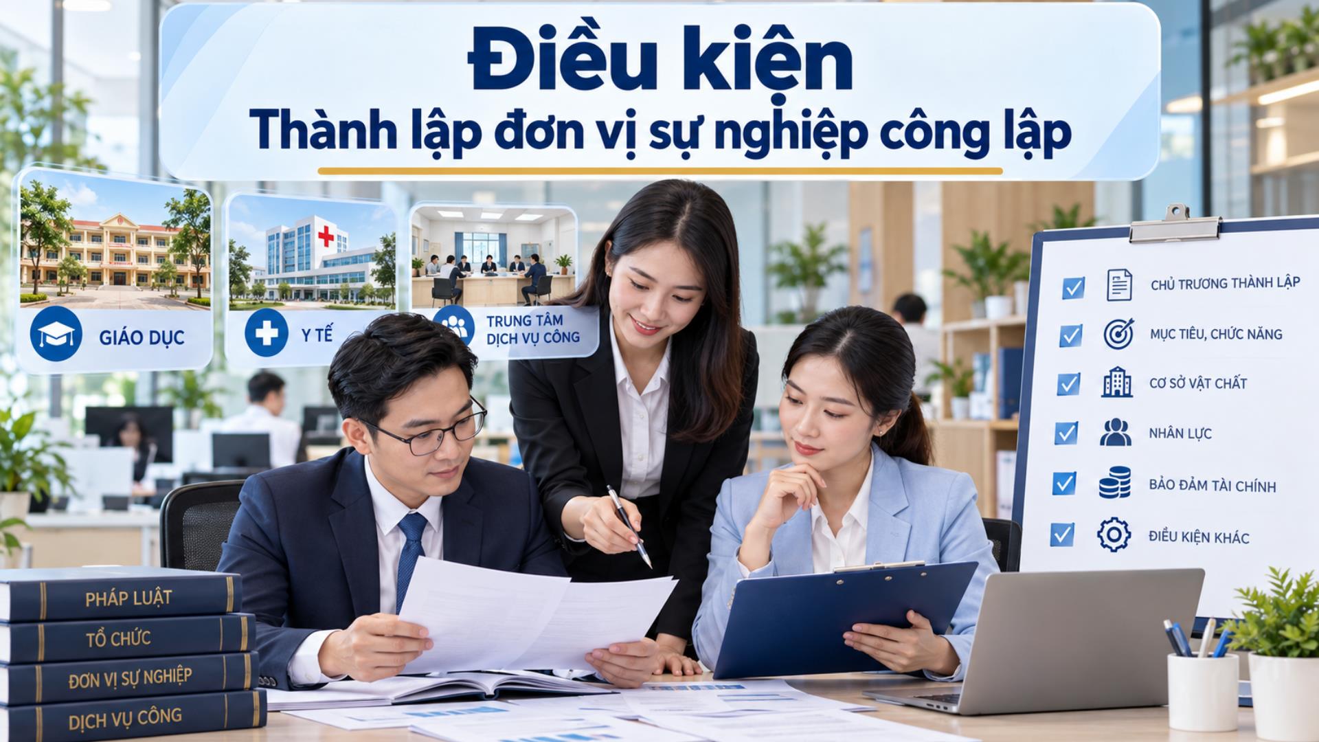 Thành lập đơn vị sự nghiệp công lập cần đáp ứng những điều kiện gì?