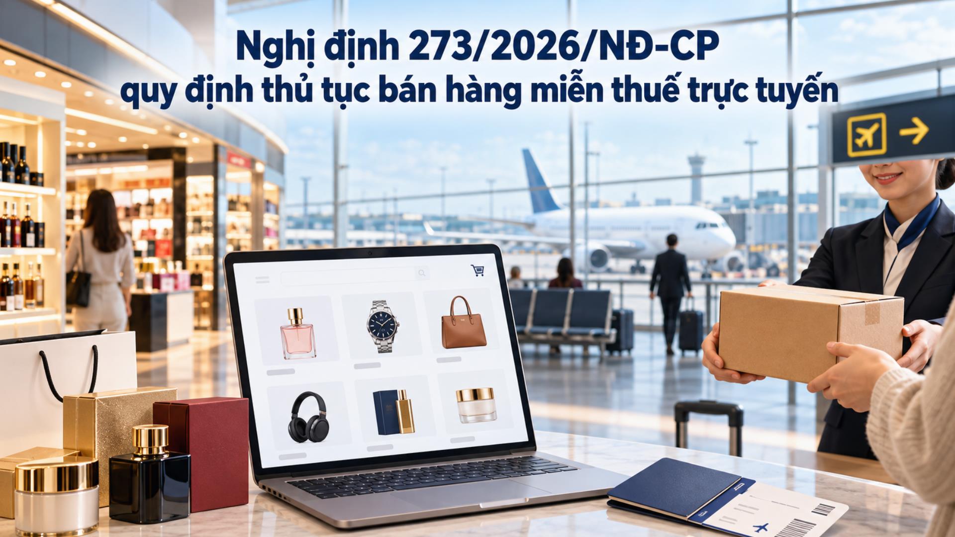 Nghị định 273/2026/NĐ-CP quy định thủ tục bán hàng miễn thuế trực tuyến như thế nào?