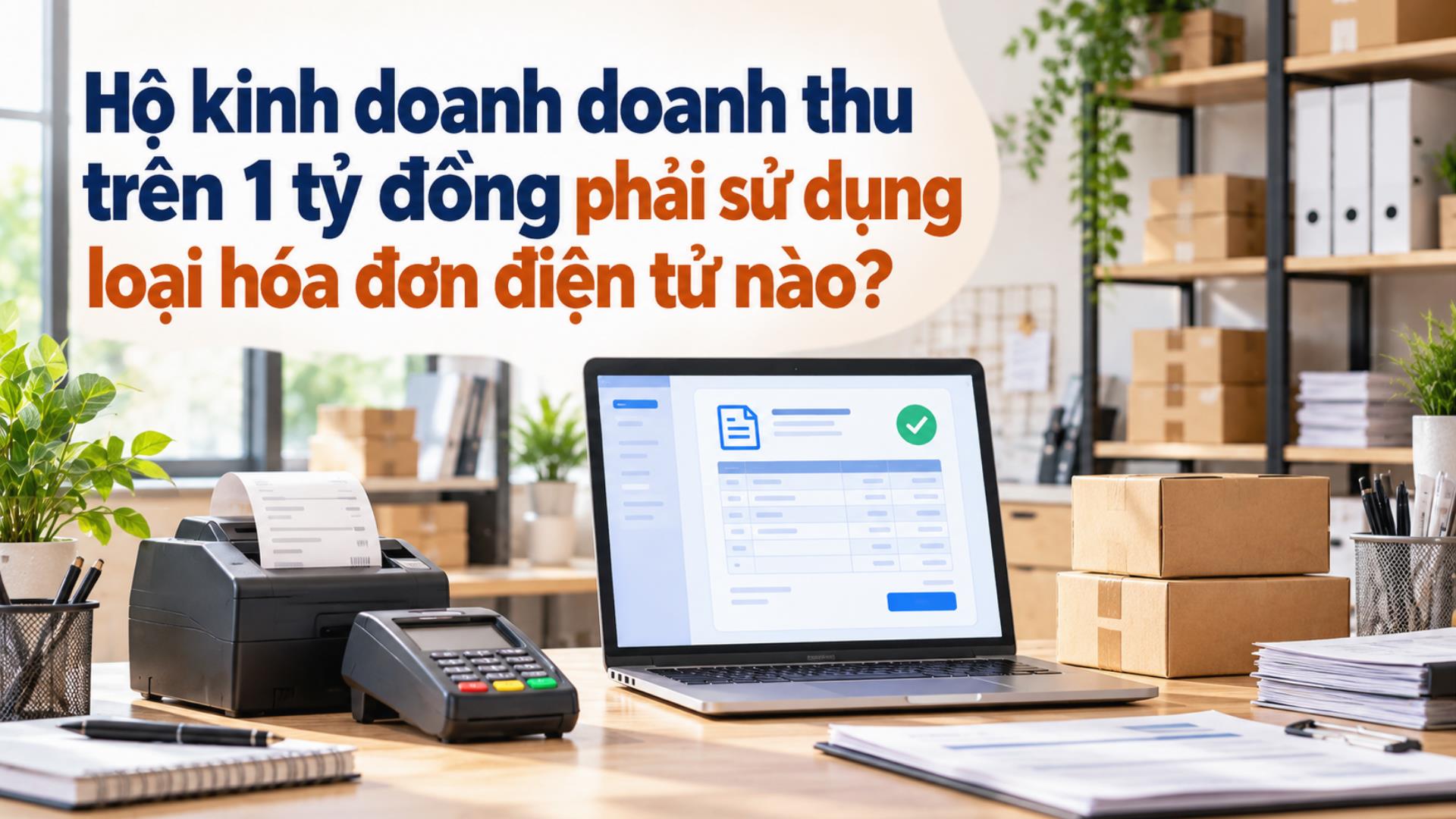 Hộ kinh doanh doanh thu trên 1 tỷ đồng phải sử dụng loại hóa đơn điện tử nào?