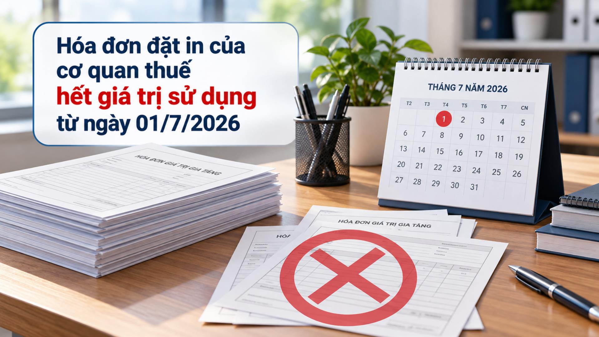 Hóa đơn đặt in của cơ quan thuế chưa sử dụng hết phải xử lý thế nào từ 01/7/2026?